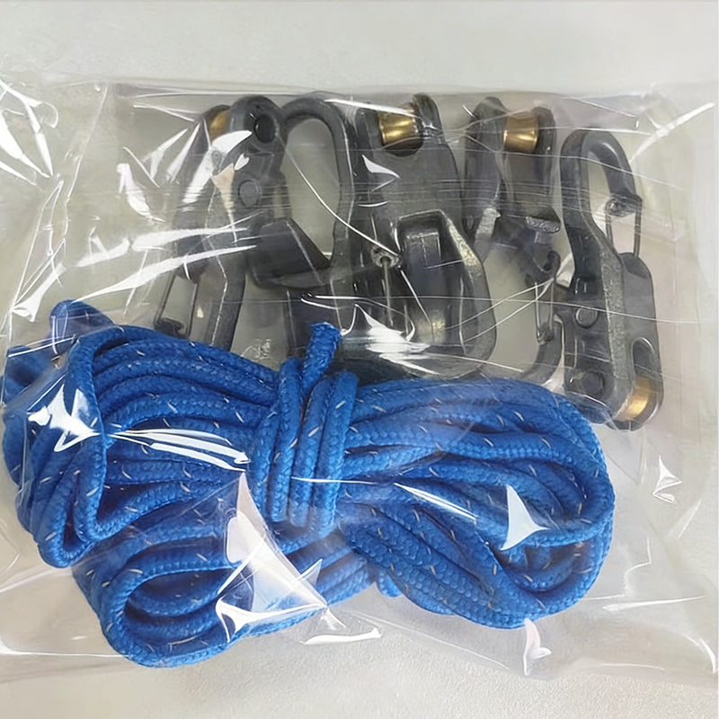 6-Pack Paracord Adjusters, Rope Tightening Tools with Wheels, Camping High-Strength Tighteners & Tarp Straps
