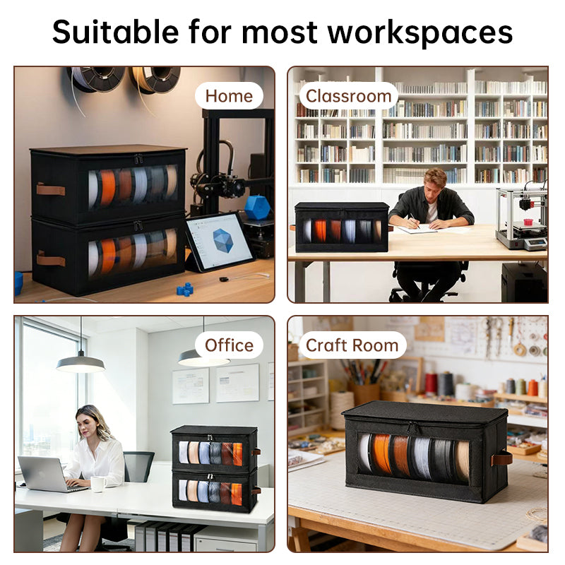 3D Printer Filament Storage Box, Dry Storage Container with Accessory Holder for Home, Office, Workshop