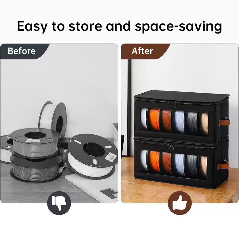 3D Printer Filament Storage Box, Dry Storage Container with Accessory Holder for Home, Office, Workshop